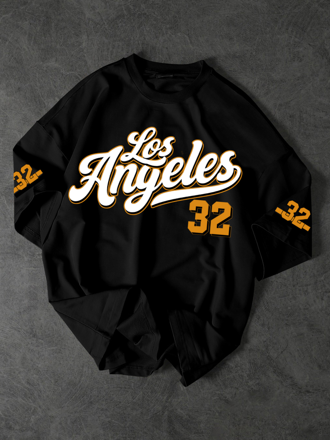 Vintage Fashion La - Camiseta Gráfica Vintage LA 32 Basketball