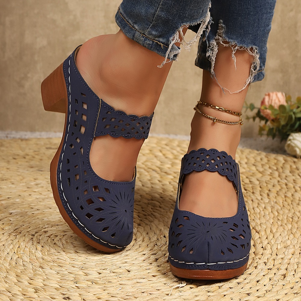 Sandálias Mules Femininas com  - Vintage Fashion Dresses avaliação e preço