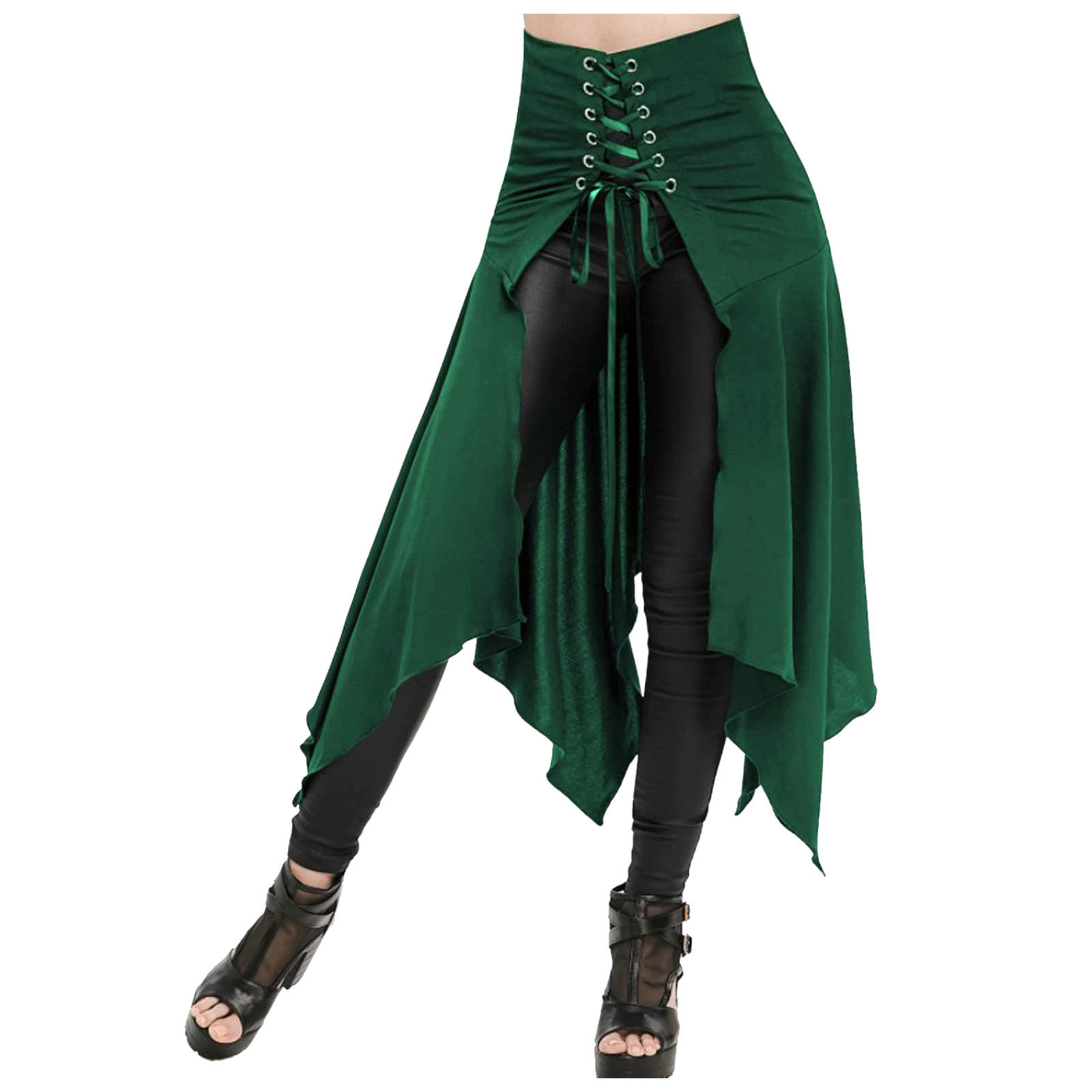Saia gótica preta medieval vin - Vintage Fashion Dresses avaliação e preço